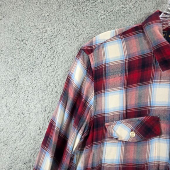 Gap + Pendleton Women Red Long Sleeve Button-Down Shirt Size S - Picture 2 of 12